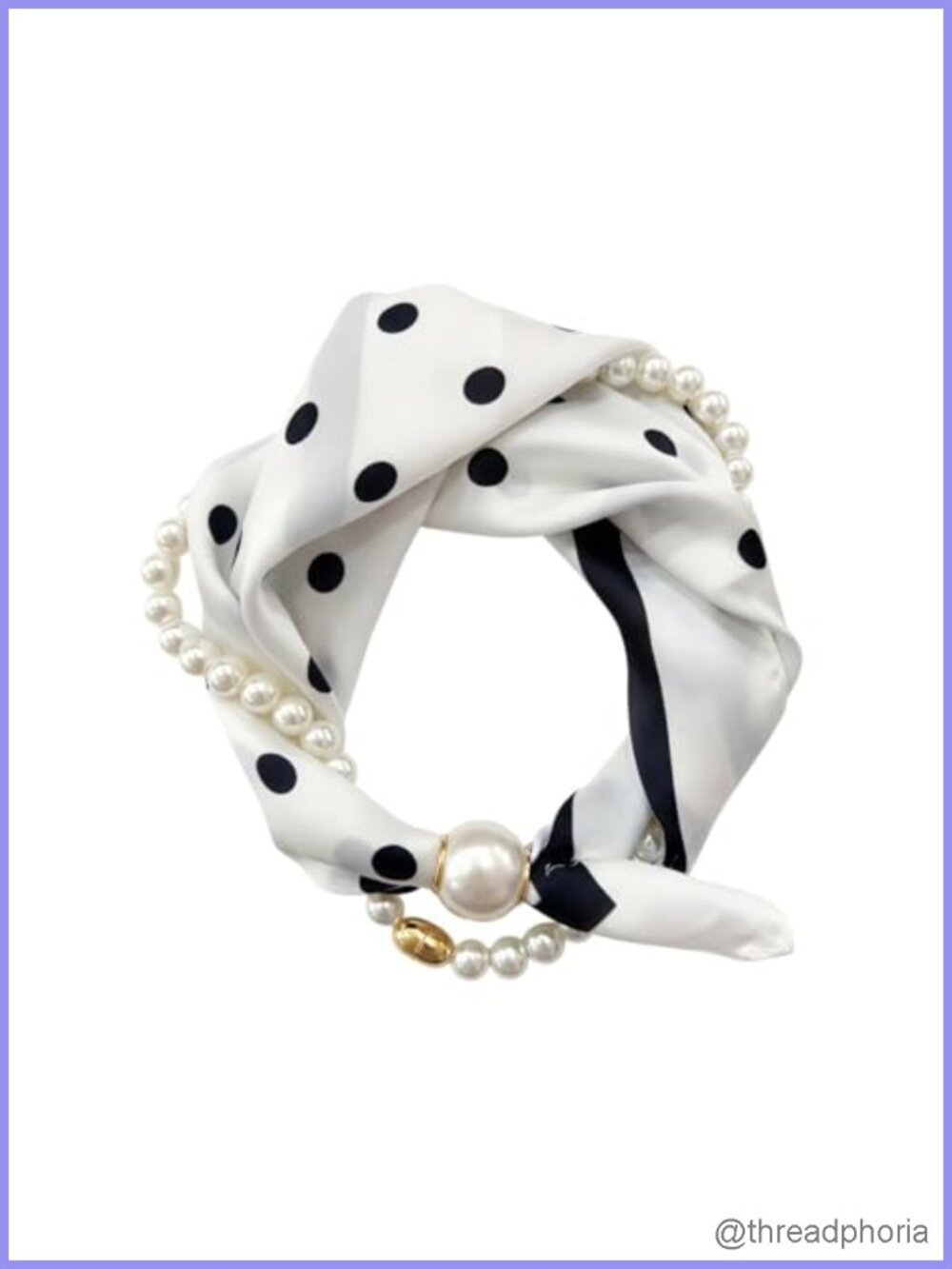 Magnetic Silk Necklace Scarf Satin Square Retro Paisley Floral Print